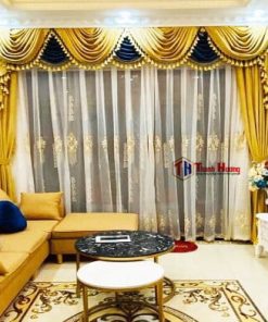 Rèm vải tân cổ điển phối màu đẹp 01
