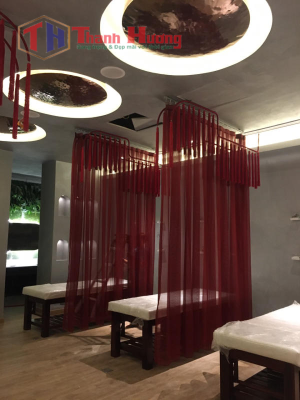 Công trình rèm vải voan ngăn giường Spa - CITI SPA 119 Phổ Quang, Phú Nhuận 35