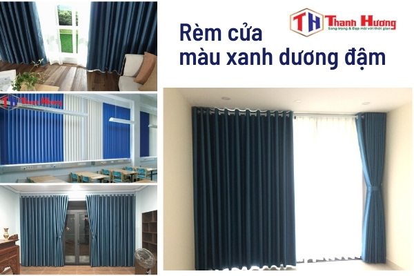 Rèm cửa màu xanh dương đậm - cuộc cách mạng cho đẳng cấp không gian. 1