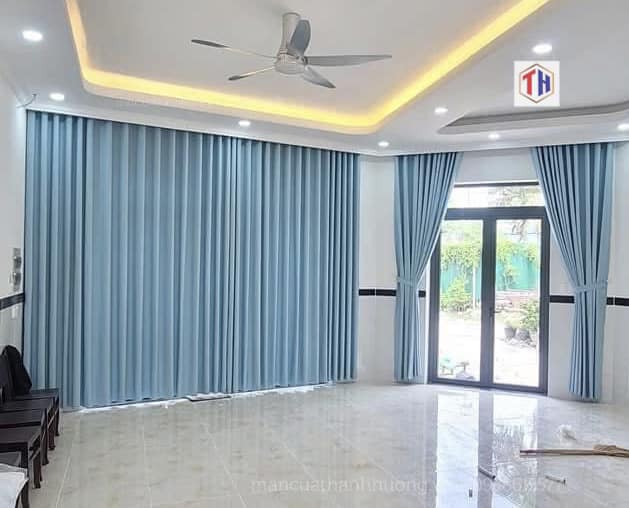 Top 30+ mẫu rèm cửa màu xanh da trời đẹp xu hướng hot nhất . 36